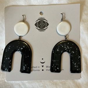Brand new hand made statement earrings by The Latch key.  Never worn.  Ceramic